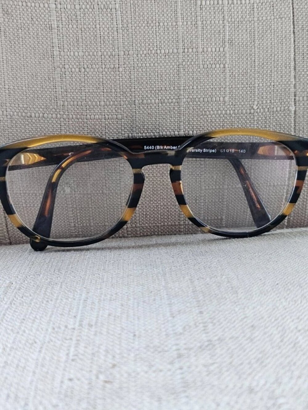 Coach Women Eyeglasses/Glasses Frame HC6102 BLK AMBER GLTR Vasity Stripe Frame - Picture 3 of 12